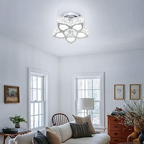 Frixchur Modern Mini Candelier Light Led Crystal Candeliers Formulário Flor Luz de teto de cristal LED para sala de estar