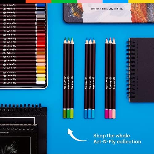 Art -n -Fly 32 folhas Black Sketch Pad 9x12 - Papel de desenho de caderno de desenho preto, borda perfurada em espiral ligado 88 lb - Art Black Sketch Book para lápis coloridos, grafite, carvão, pastéis e canetas de gel