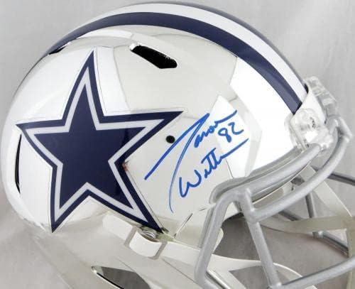Jason Witten autografou Dallas Cowboys f/s capacete Chrome -JSA W Auth *Blue - Capacetes NFL autografados