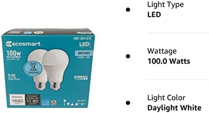 100W Luz do dia equivalente A19 Energy Star e lâmpada LED diminuída