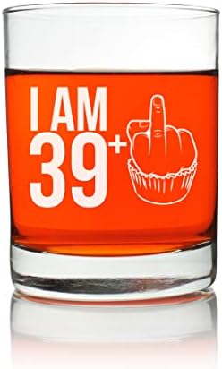 Feliz aniversário Cupcake 29+1 = 30 - Scotch, Whisky & Bourbon Rocks Glass - Obtenha um presente de aniversário engraçado