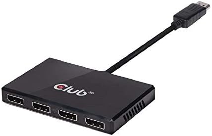 Club3D CSV -6400 Multi Stream Transport DisplayPort para DisplayPort Multi Monitor Splitter - Hub MST de 4 portas