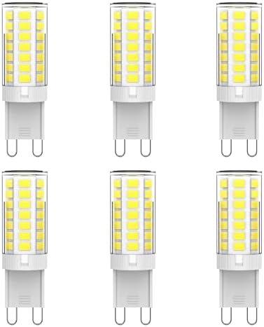 Bajcr G9 Lâmpadas LED, 3W, 40W Halogen equivalente, 400lm, CRI80+, 6500K branco, base G9, lâmpadas G9 para lustre, aranha