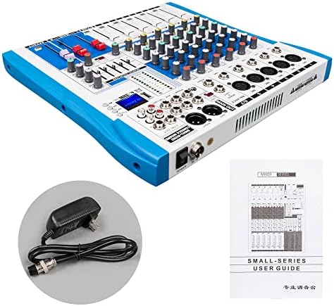 7 canal mixer de áudio Mic DJ Interface USB para PC Smartphone Studio Recording 48V Phantom Power mudo botão gravação Bluetooth para Studio/DJ estágio/festa