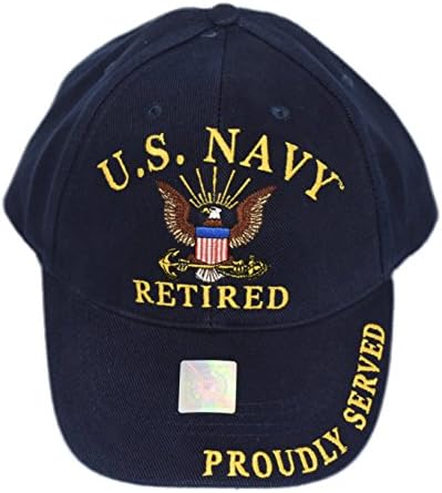A Marinha dos EUA se aposentou orgulhosamente serviu de chapéu de boné azul marinho