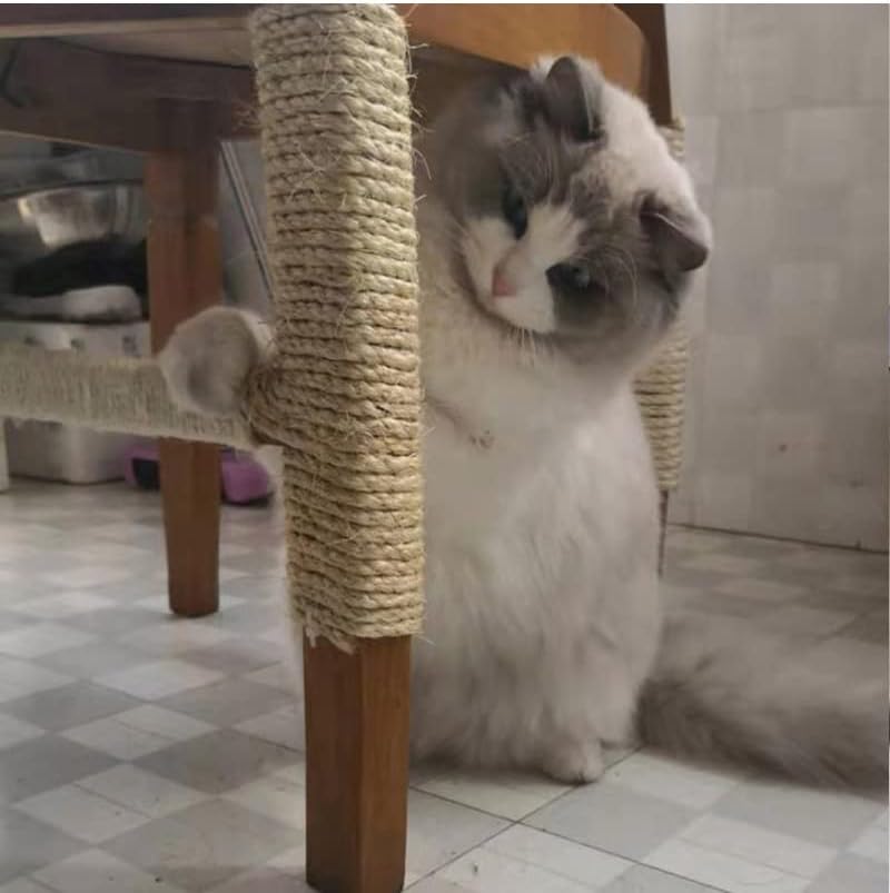 Gretd sisal corda gato árvore Diy arranhando post pós -brinquedo gato de escalada substituição corda pernas para gato sharnen garra