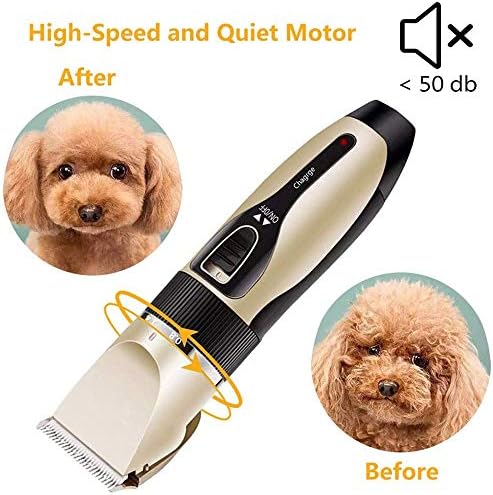WPYYI DOG TRIMMER PET PET PET Profissional Machine Tool Tool USB Recarregáveis ​​Os barbeadores elétricos cortadores de cabelo