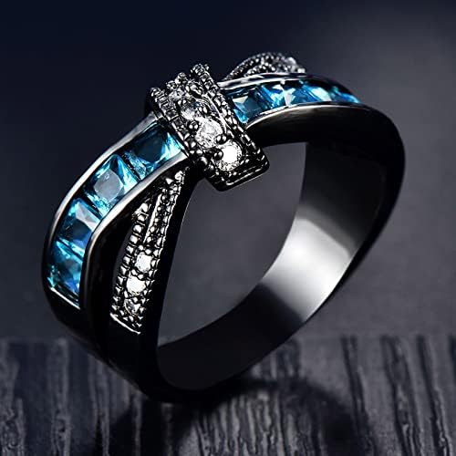 Proposta de aniversário de jóias de jóias de diamante vintage anéis de dedo simples anel de noiva de noiva simples requintado