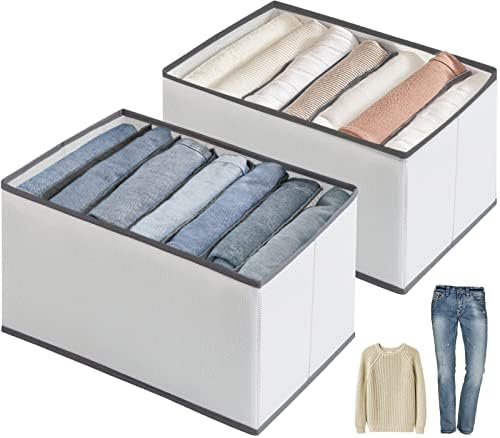 Organizador de roupas robustas de atualização de boloong para armário, PP Board 7 Grids Gaveta do armário para roupas, Organizador de roupas para WordroBe para jeans/calças/blusas/camisetas