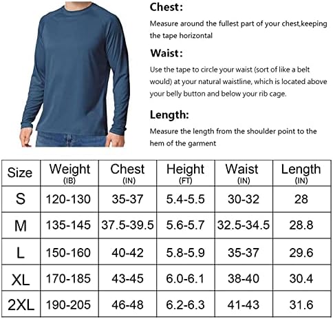 Men's Lightweight UPF 50+ Proteção solar t - camisas de manga longa para pescar caminhadas correndo