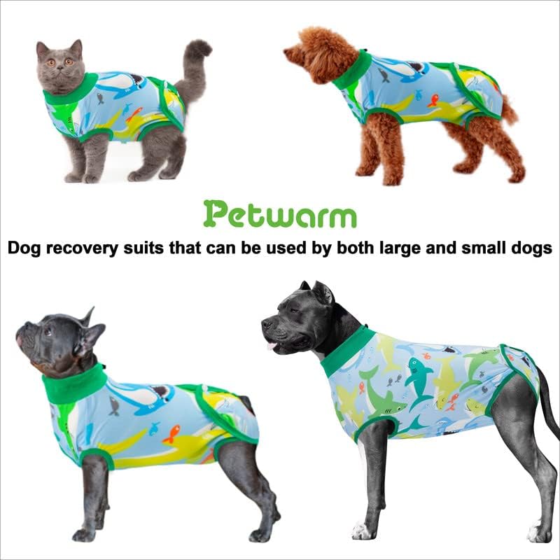 Petwarm Barm Surgery Recovery Secue para cães-algodão Proteja o cão abdominal, depois, o macacão de cirurgia para masculino e feminino-protege