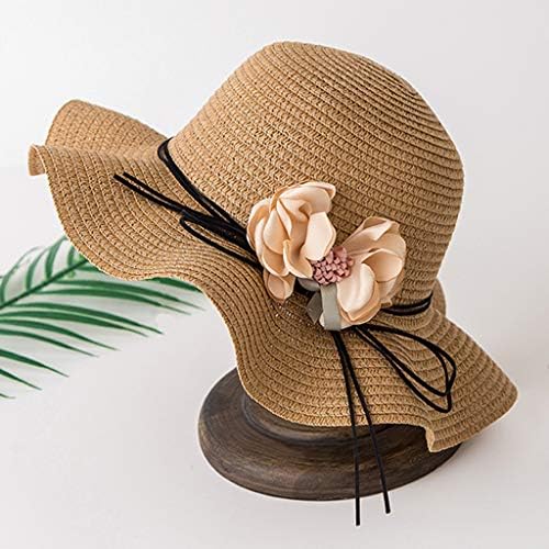 Verão Flores dobráveis ​​damas largas palha de palha chapéu de praia Chapéus respiráveis ​​bonés laváveis ​​Caps de beisebol tampas