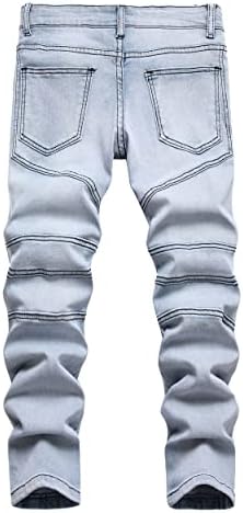 Ginsiom Boy Ripped Stretch Stange Slim Fit Jeans Skinny Fashion calça jeans