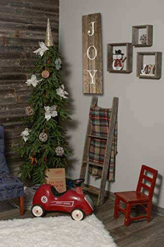 Madeira rústica Alegria sinal de Natal para varanda ou parede - madeira recuperada - decoração de férias de Barnwood