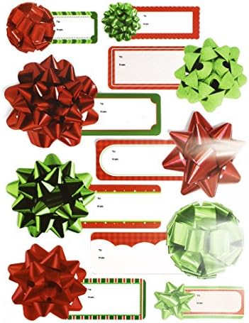 Conjunto de 36 adesivos de tag de presente de Natal autoadesivos! 6,5 x 4 - 3,5 x 2 - 4 temas lindos - 36 tags exclusivas diferentes