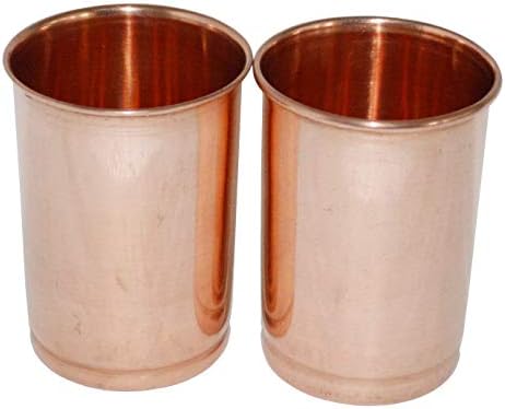 Tumblers de vidro de cobre à prova de vazamento de 350 ml de conjunto de 2 vidro marrom liso