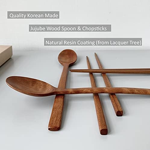 edição de férias COZYMOMDECO coreana fez pauzinhos de madeira lacada e colher colher e colher de pauzinho de colher de pauzinho de