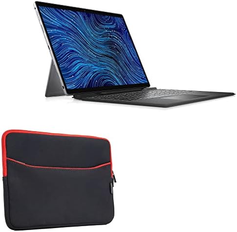 Caixa de ondas de caixa compatível com Dell Latitude 7320 2-em-1-macacão com bolso, bolsa macia neoprene capa com zíper do