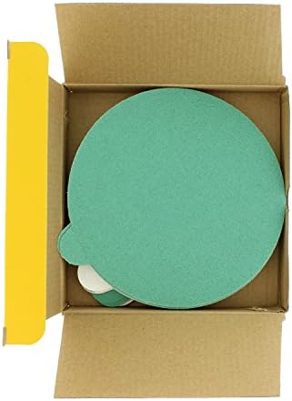 Dura-Gold 80, 120, 220, 320, 400 Grit 6 Green Film PSA Sanding Discs & 6 PSA Da Sander Backing Plate