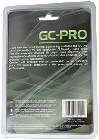 Soluções geladas gc -pro 1g com ferramenta - pasta térmica para dissipador de calor | Condutividade máxima térmica |