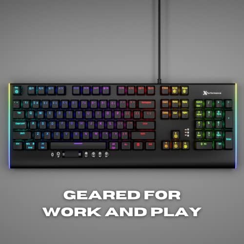 X9 Performance RGB Mechanical Teckboard Gaming - Construído para trabalho e play - teclado de jogo mecânico com fio USB