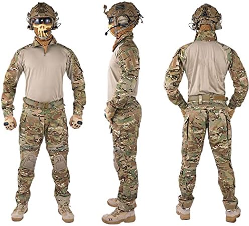 IDOGEAR MEN G3 Combate Uniformes Set com roupas de joelho e cotovelo roupas de camuflagem