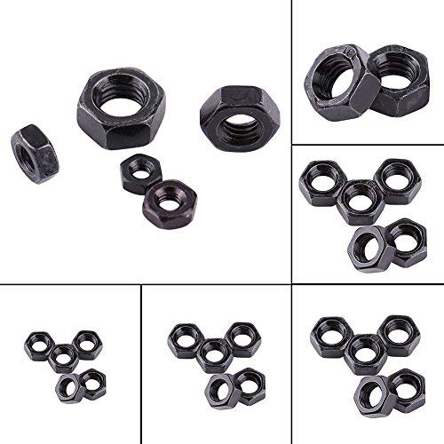 Hilitand 100pcs Hex Nuts Conjunto, M2.5 Métrica de aço carbono Kits de porcas hexagonais para fixador de máquina