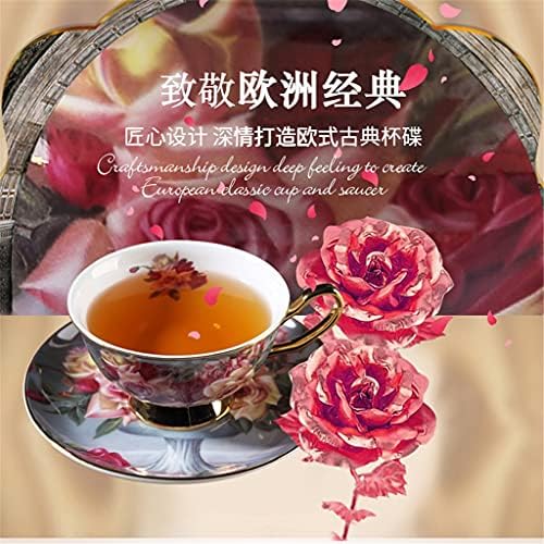 Sxnbh de estilo europeu de alta ponta China xícara de café e pires criativos clássicos rosa inglês