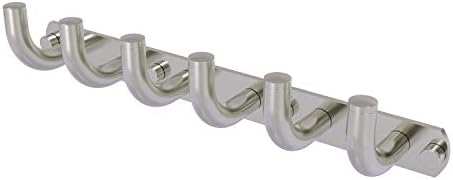 Allied Brass RM-20-6 Remi Collection 6 Position Tie e Belt Rack Decorative Hook, níquel de cetim