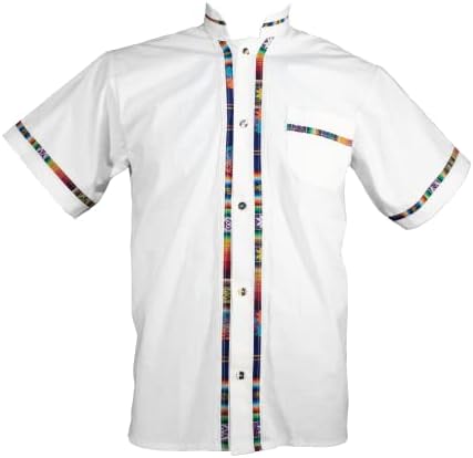 Manga curta masculina Guayabera camisas feitas no México, várias cores