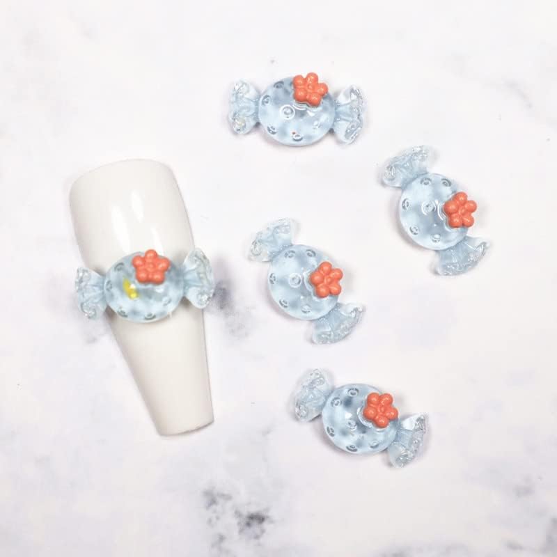 10pcsCharms de doces de resina fofos para unhas jóias Kawaii desenho doce Decalques de manicure doces de manicure Acessórios