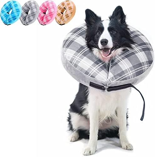 Beautyzoo Cola de cone inflável para cães para cães grandes pequenos, recuperação macia e colares alternativos após