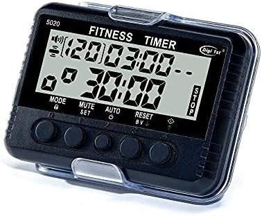 Digi 1st T-5020 Timer de intervalo de fitness, timer de treinamento multifuncional com Pacer