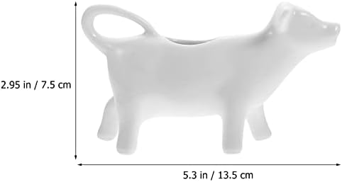 Mini creme de cerâmica branca de creme de vaca com alça, pequena porcelana de leite com leite com leite para cafona