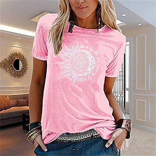 Treino feminino cubra a camiseta vintage impressa casual de manga curta redonda de pescoço feminino blusa feminina camisa