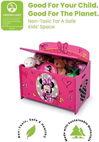 Delta Children Deluxe Toy Box, Disney Minnie Mouse