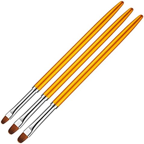 Cxdhlk 3pcs metal redondo top unhas de unhas extensão de pintura de pintura pincel pincéis de desenho flor kit de caneta manicure ferramentas de manicure