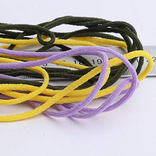 Irisgardenn 3mm de 3 mm colorido de poliéster elástico corda de borracha fita de corda de corda pendurada corda redonda