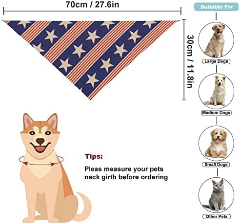 Patriótico USA Estrelas Dog Bandanas Triângulo Pet Triangle Fonoso lenços macios de lenços