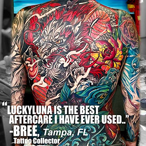 Luckyluna Tatuagem Orgânica After cuidados, hidratante de tatuagem para longevidade de cores, loção de tatuagem orgânica
