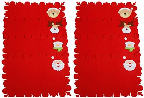 AMOSFUN DINING TABEL Decor 8pcs natal Placemat Winter Holiday Placemat Snowman do Papai Noel