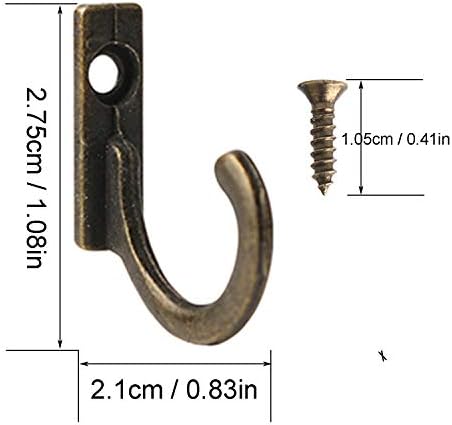 Gancho de gancho de gancho de metal montado na parede Maosifang com parafusos para parafusos para pendurar jóias de chapéu