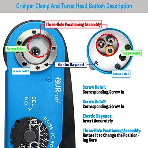 JRRADE TH199 Turret Head Cabeça Cabeça da Turret Head Match Ferramenta de crimpagem JRD-AF8, YJQ-W2A, YJQ-W2Q