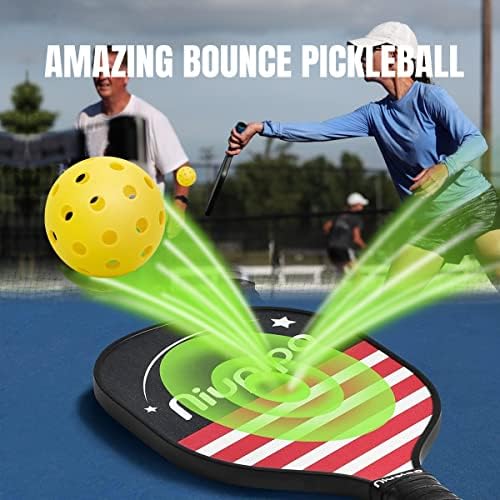 Bolas de pickleball de Aliennana Pacote ao ar livre 4/12, 40 buracos Bolas Bolas de picadas Tamanho oficial Recreação