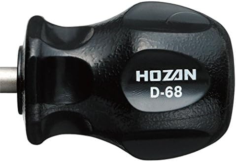 HOZAN D-68 Driver Stubby, fácil de usar, mesmo em locais profundos, comprimento total 3,3 polegadas, tamanho da ponta 0,2 x 0,04