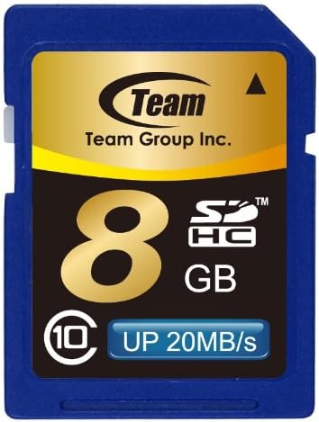 8 GB CLASSE 10 SDHC Equipe de alta velocidade cartão de memória 20MB/s. Cartão mais rápido do mercado para câmeras Fujifilm