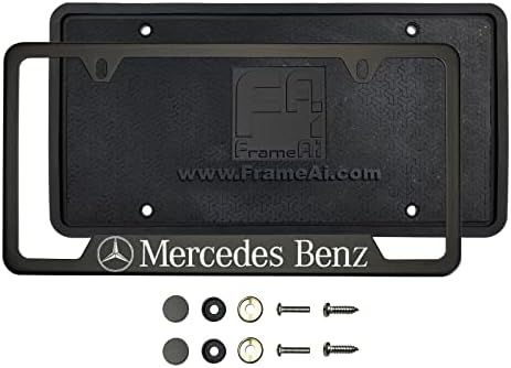 Meta-quadro para M Frame de placa de Benz com tampas de metal Material: T304 Cor de aço inoxidável: Matte Black Style: Bottom