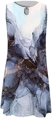 Trebin Vestres for Women Casual Summer Floral Tank Tank Dress sem mangas Holo