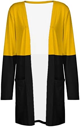 Mulheres simples cor de cor sólida bloqueio casual de manga longa Cardigan casacos de inverno feminino