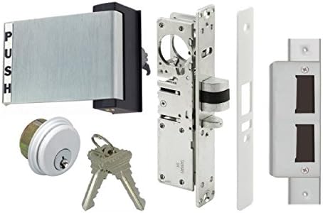 Pacific Doorware ADAMS RITE RITE LATCH Store Front Door Mortise Deadlatch Lock Sair Paddle Kit W/Cylinder & Keys, em alumínio